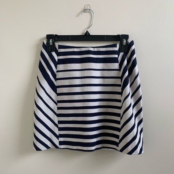 H&M Navy Blue & White Striped Mini Skirt - Picture 4 of 7